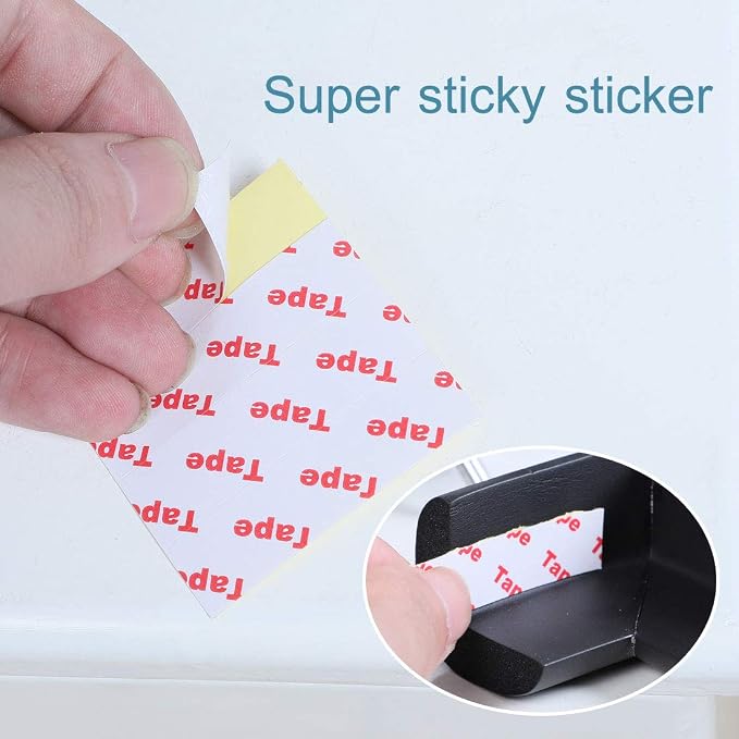 uxcell 4pcs Foam Furniture Table Desk Edge Cover Pads Protectors Corner Cushions Bumper Guards Black