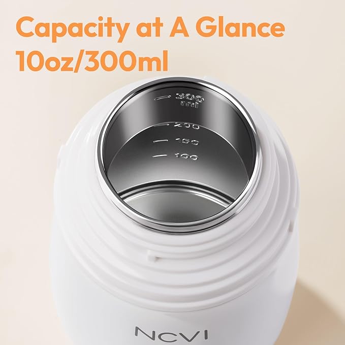 NCVI Kids Stainless Steel Straw Cup for Toddlers 1-3 Years Old, Training Tumbler with Straw Spill Proof with Handle, Insulated Bottle to Keep Cold Warm for Water/Milk/Drink, Yellow 10oz,Christmas Gift
