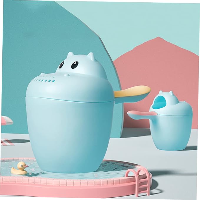 FOMIYES Bath Rinse Cup Multi-functional Animal Design Easy-grip Handle Durable Material Controlled Water Flow for Shower and Hair Washing