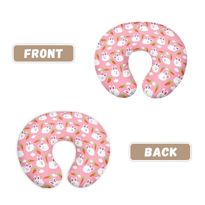 Rabbit Nursing Pillow Support Cover Soft Breathable Fabric Pillow Slipcover Case for Breastfeeding and Bottle Feeding Pillows, Baby Boys & Girls Shower Gift
