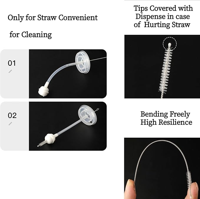Sponge Bottle Cleaner, 4-in-1 Cup Lid Gap Brush Cleaner, Silicone Bottle Cleaning Brush for Tumbler, Water Bottle, Baby Bottle, Straws