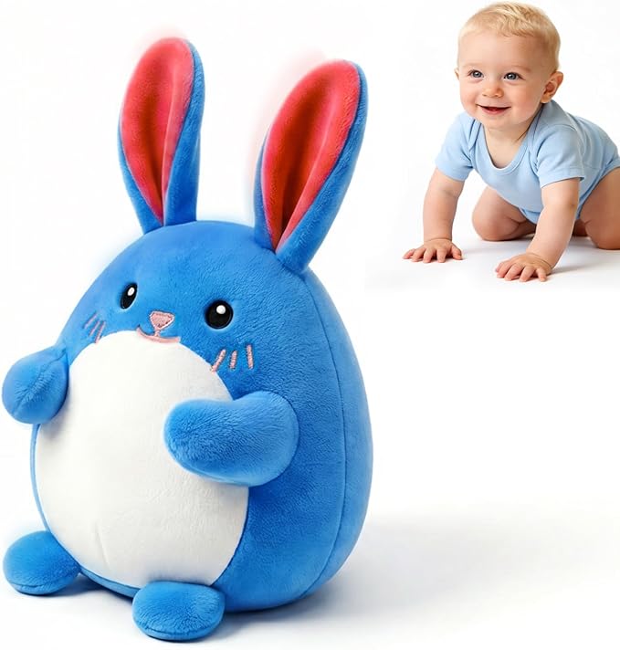 SAIMAND Baby Toys 6-12 Months, Crawling Bunny Baby Toy with 48 Songs & Record Repeat, Interactive Musical Plush Toy for Babies, Rechargeable Dancing Stuffed Animal, Sensory Toy for Toddlers 1-3
