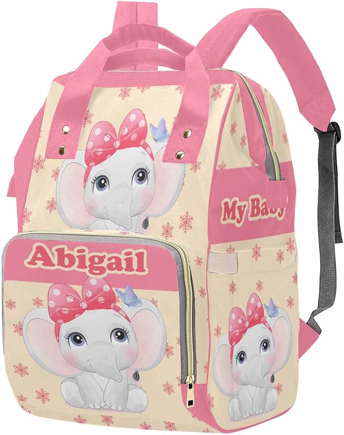 M YESCUSTOM Customized Cartoon Animal Baby Bag Personalized Diaper Bag Backpack with Name Custom Waterproof Large Capacity Travel Daypack