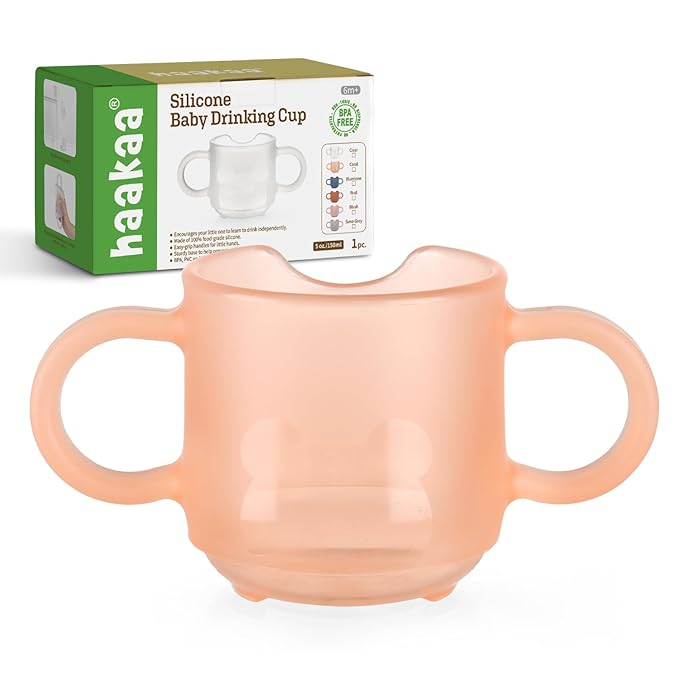 haakaa Silicone Baby Training Cup, Toddler Learning Open Cup for Baby 6 Months+, Drop-Proof BPA Free, 5 Ounce