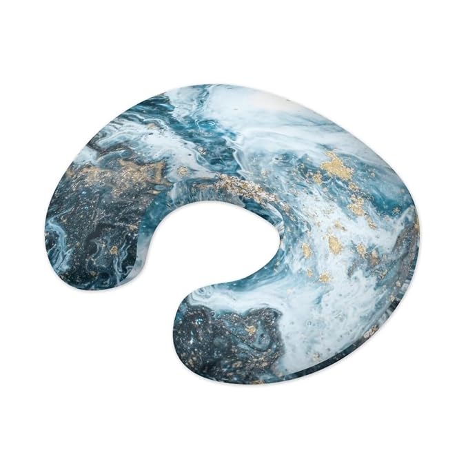 Blue Marble Nursing Pillow Cover, Premium Quality Soft Breast Feeding Pillow Covers Great for Breastfeeding Moms
