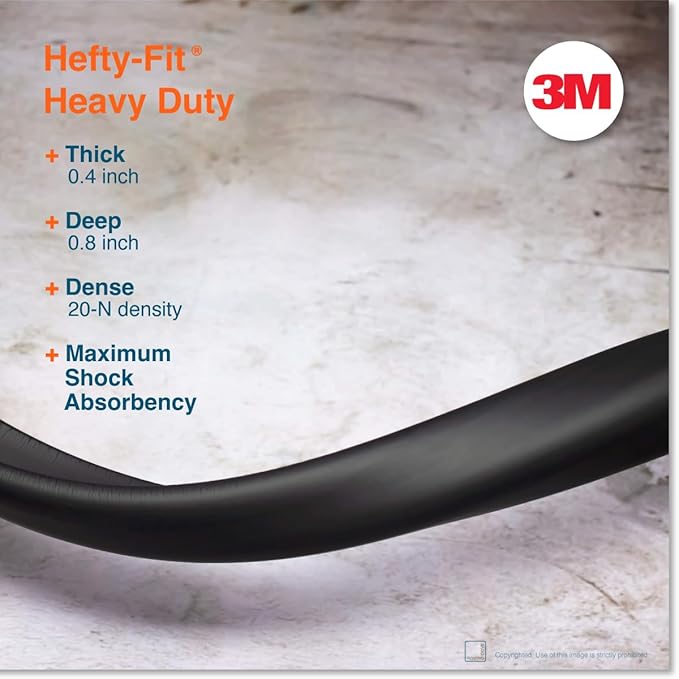 Roving Cove HeftyFit Edge Protector for Baby Proofing (12ft Large Edge Only), Heavy-Duty Soft Rubber Foam Furniture Edge Bumper Guard, Desk Edge Cushion, Wall Corner Covers, 3M Adhesive, Onyx Black