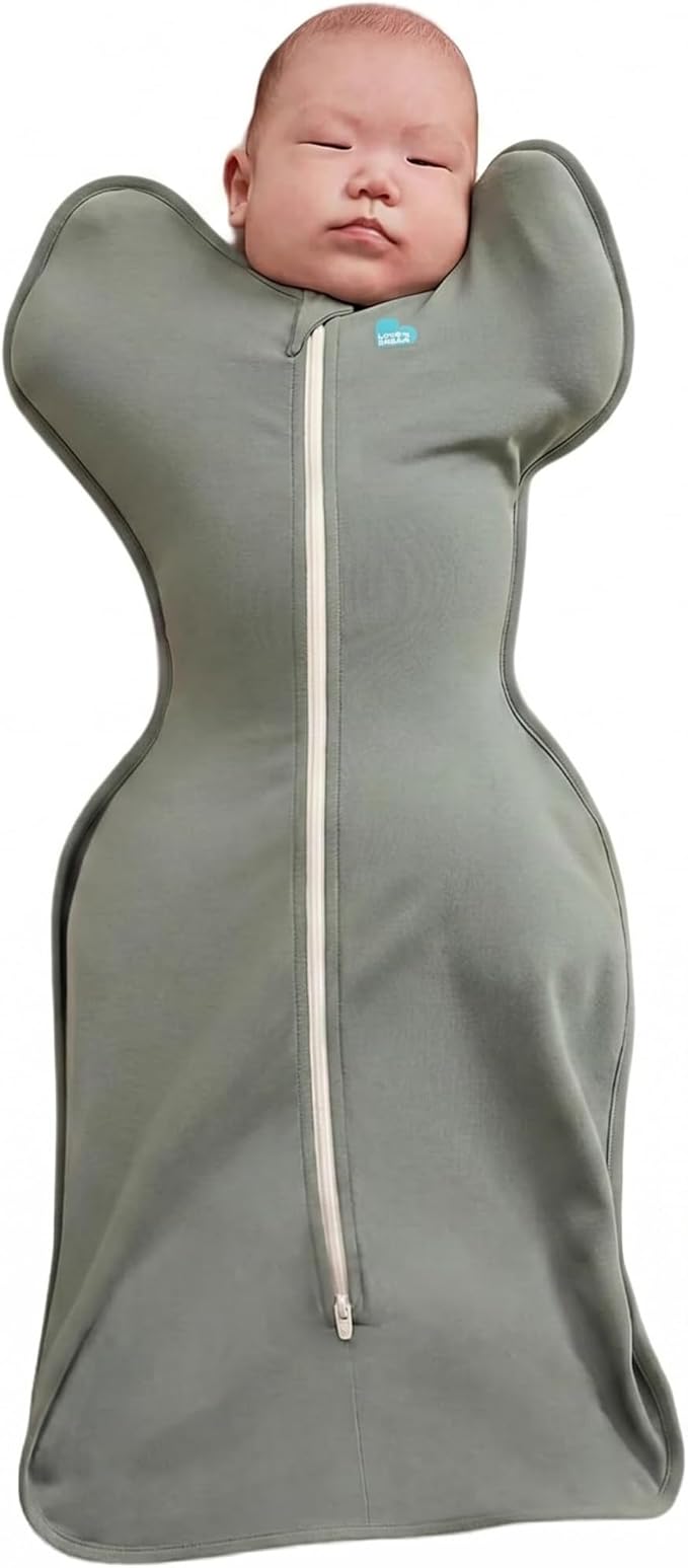 Love To Dream Swaddle Up Viscose from Bamboo, Arms Up Position, Soft and Sustainable Bamboo Fabric, Versatile Wearable Blanket,1.0 TOG (20-24°C) Ideal for Moderate Temps, Newborn 5-8.5 lbs, Deep Olive