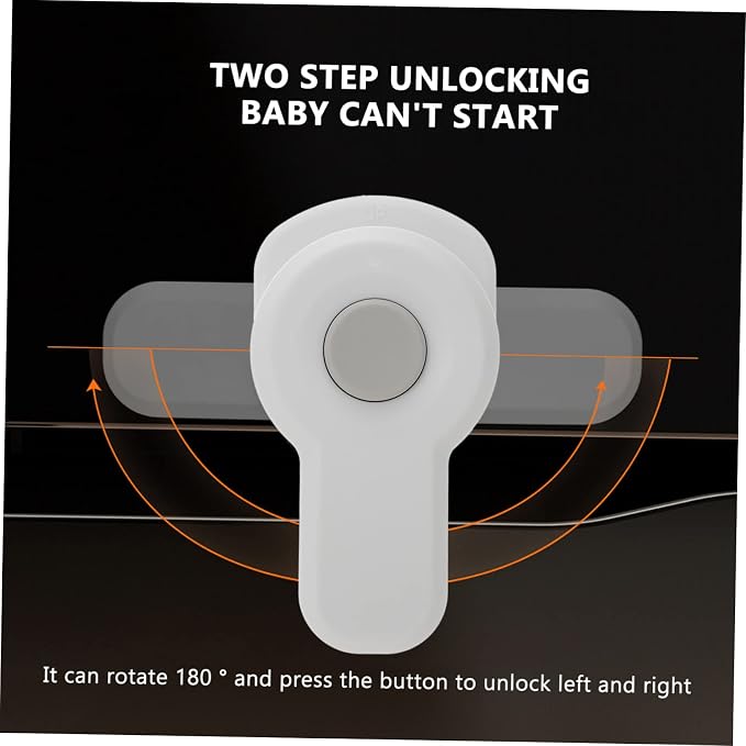 Hemoton 4pcs Safety Oven Lock Babyproofing Kitchen Lock for Oven Doors Easy One-handed Prevents Accidents for Boys and Girls