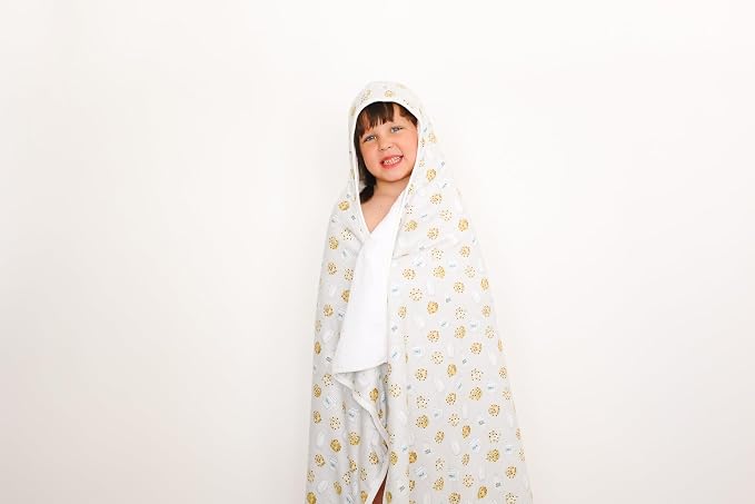 Copper Pearl Hooded Bath Towels Premium Knit/Terry Cloth Toddler Towels with Hood, Pockets, and Cool Designs - Great to Gift and Make Bath Time Fun - Big Kids Hooded Towel, Chip