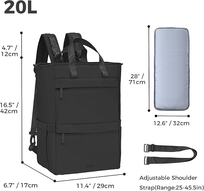 Diaper Bag Backpack, Large Baby Diaper Bag with Changing Pad, Baby Bag for Mom with Quick-access Insulated Pockets, Lightweight Multipurpose Travel Backpack (Black)