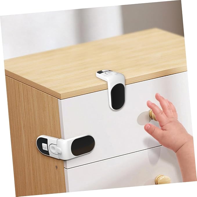 16pcs Childproof Cabinet Locks Safety Latches for Drawers Cupboards Refrigerators Prevent Finger Pinching Keep Boys and Girls