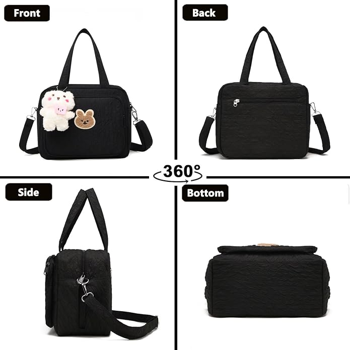 Baby Diaper Bag Tote, Cute Small Crossbody Nappy Mommy Bag, Lightweight Travel & Hospital Multifunction Storage Tote