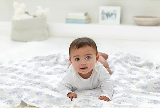 aden + anais Essentials Muslin Swaddle Blankets, Newborn Receiving Blanket for Swaddling, 100% Cotton Baby Swaddle Wrap, 2 Pack, Safari