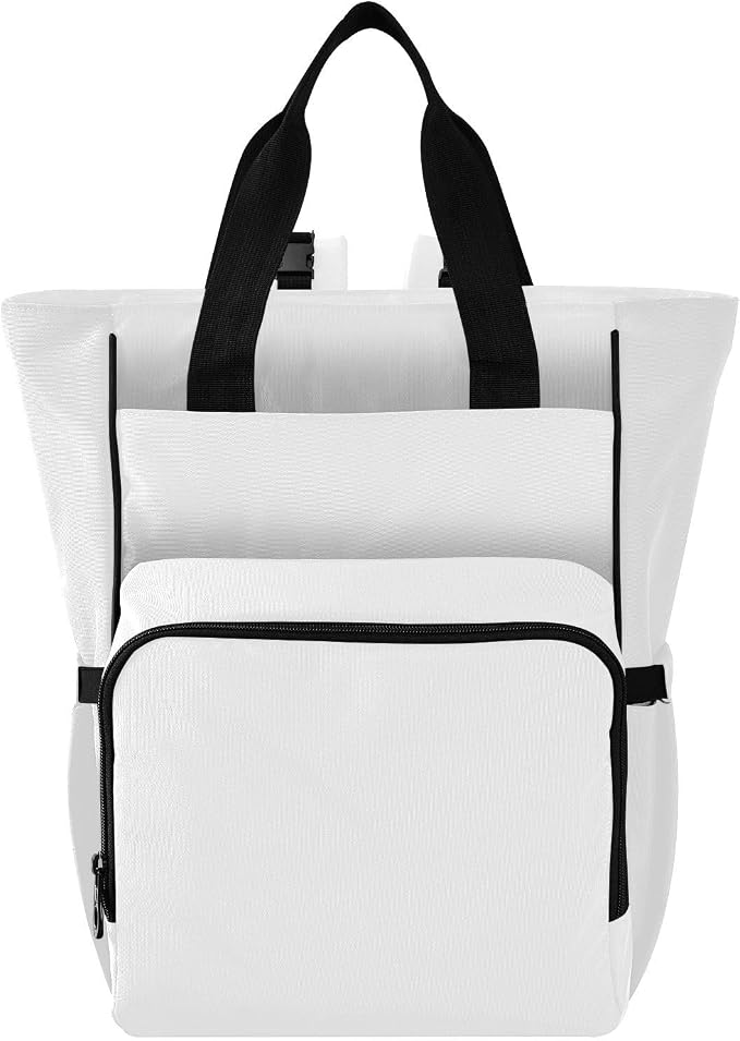 Diy Pure Milk White Diaper Bag Backpack Waterproof Large Capacity Multifunctional Diaper Bags with Insulated Pockets and Stroller Straps Travel Backpack for Baby Girl/Boy