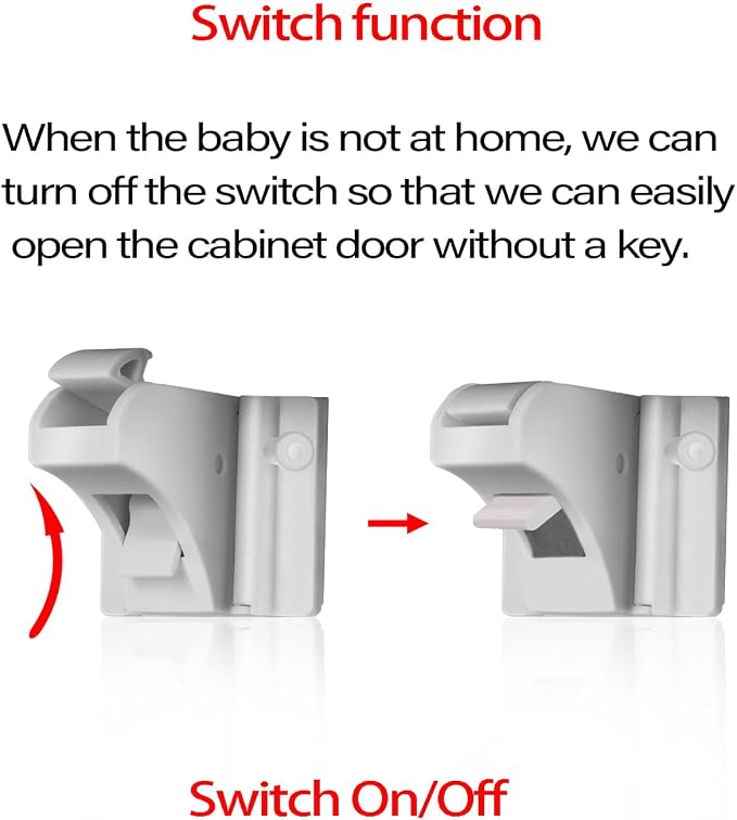 Magnetic Cabinet Locks Baby Proofing (24 Locks + 6 Keys) - Baby Latches for Cabinets, Suitable for Kitchens Cabinets, Drawer and Dresser - No Drilling Required, Adhesive Installation