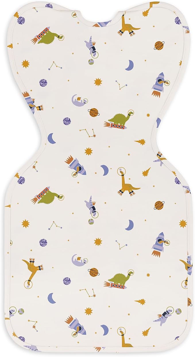 Love to Dream Swaddle UP, Baby Sleep Sack, Self-Soothing Swaddles for Newborns, Improves Sleep, Secure Fit Helps Calm Startle Reflex, New Born Essentials for Baby, 1.0 TOG, 5-8.5 lbs, Space Dinos