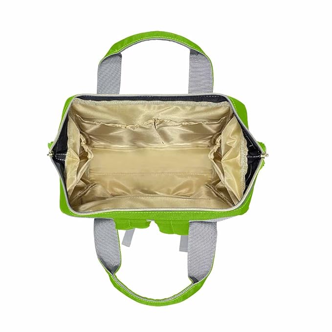 InterestPrint Custom Name Diaper Bag Customized Green Butterfly Signature Nappy Bag Personalized Monogram Laptop Backpack with Name Nursing Bags Shoulders Bag Casual Daypack Travel Bag for Women