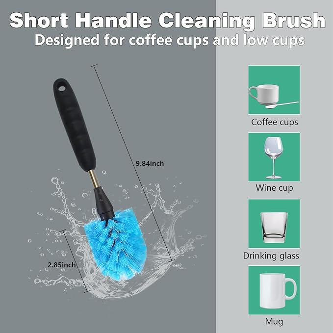 Bottle Brush Tube Cleaning Lab Set with Long Handle，for Cleaning Beer Bottles, Wine Bottles,Bong，Straw Cleaner ，Crevice Cleaning，Straw Cleaner，Baby Bottle