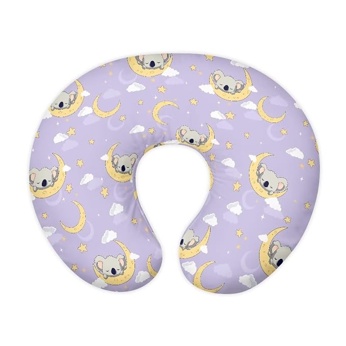 Koala and Moon Nursing Pillow Cover Stretchy Removable Nursing Covers for Breastfeeding Pillows Ultra Soft Newborn Feeding Pillow Cover