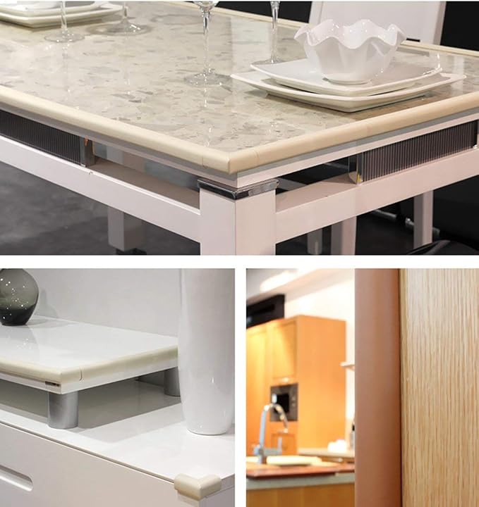 M2cbridge L Shape Extra Thick Furniture Table Edge Protectors Foam 6.5 Ft (Wood)