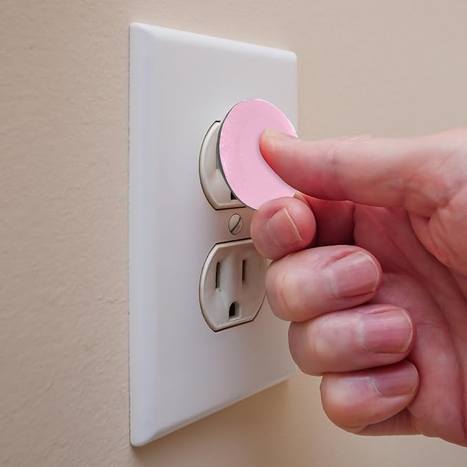 Pure Pink Color Outlet Plug Covers Child Proof Electrical Outlets Protector - Wall Socket Protector for Baby Kids- Electrical Insulation