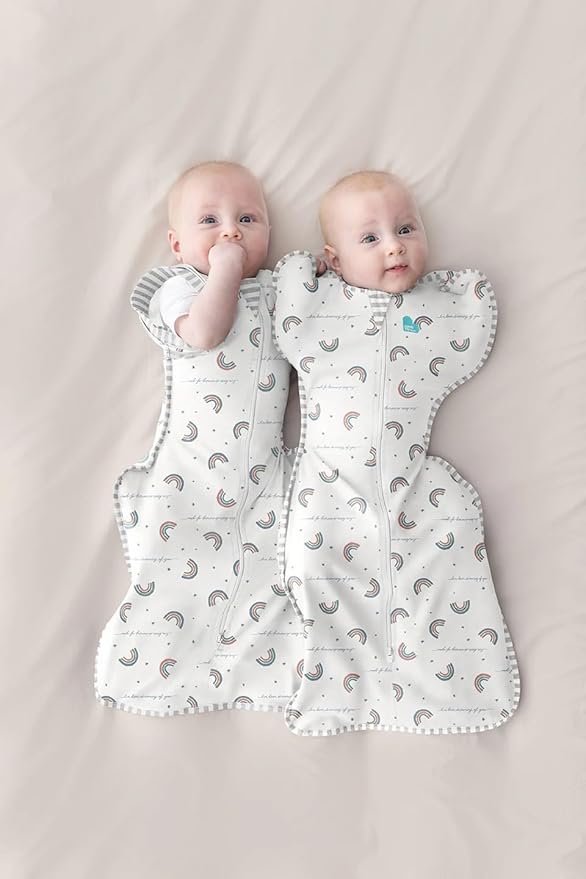 Love to Dream Swaddle UP, Baby Sleep Sack, Self-Soothing Swaddles for Newborns, Improves Sleep, Snug Fit Helps Calm Startle Reflex, New Born Essentials for Baby,1.0 TOG, Medium 13-19lbs, Rainbow Dream
