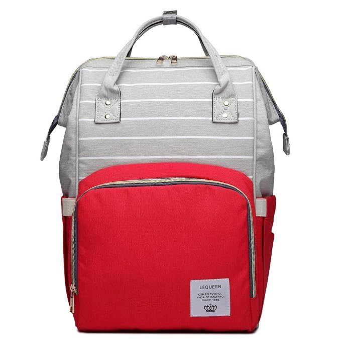 Diaper Bag Backpack Waterproof Multi-Function Diaper Bag for Baby Care Travel Essentials Baby Bag for Mom Large Capacity Red