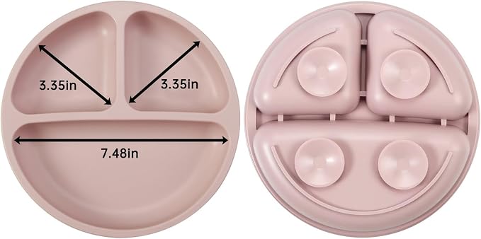 PandaEar 9PCS Silicone Baby Feeding Set & 7 Pack Silicone Baby Feeding Spoons