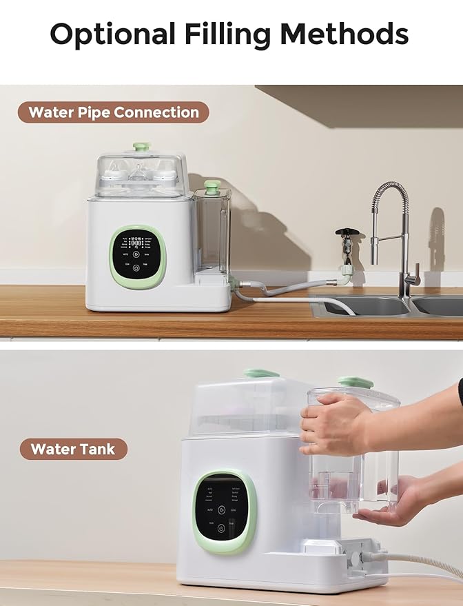Xaproo Bottle Washer, Baby Bottle Dryer, All-in-One Cleaning Machine for Bottles, Pump Parts & Baby Essentials, 19 Min Rapid Wash & Auto Mode, 60 Detergent Tablets, Time-Saving