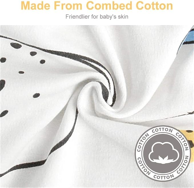 Premium Soft Cotton Baby Swaddle Blankets, Unisex Baby Blanket Wrap for Newborn Baby Boys Girls, Skin Friendly Wearable Swaddling Sleep Sack Calms Startle Reflex (Planet, White, 0-3 Months)