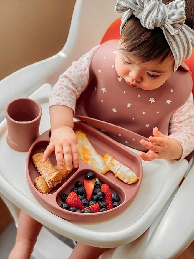 otterlove Silicone Bib ??100% Pure Platinum LFGB Baby Bibs with No Fillers ??Wide Food Catching Pocket ??Easy Clean ??Mess Proof ??Dishwasher Safe ??BPA and Phthalate Free
