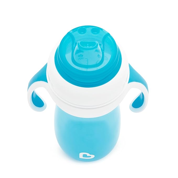 Munchkin® Gentle??Transition Sippy Cup with Trainer Handles, 10 Ounce, Blue/Green (Pack of 12)