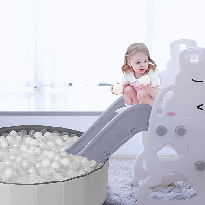 Ball Pit for Toddlers Babies Dogs Cats Iinfant Children, Foldable Ball Pits Play Tent, Crawl Playpen Ball Pool with Storage Bag, Surprise for Boys Girls Festival (Balls Not Included), White