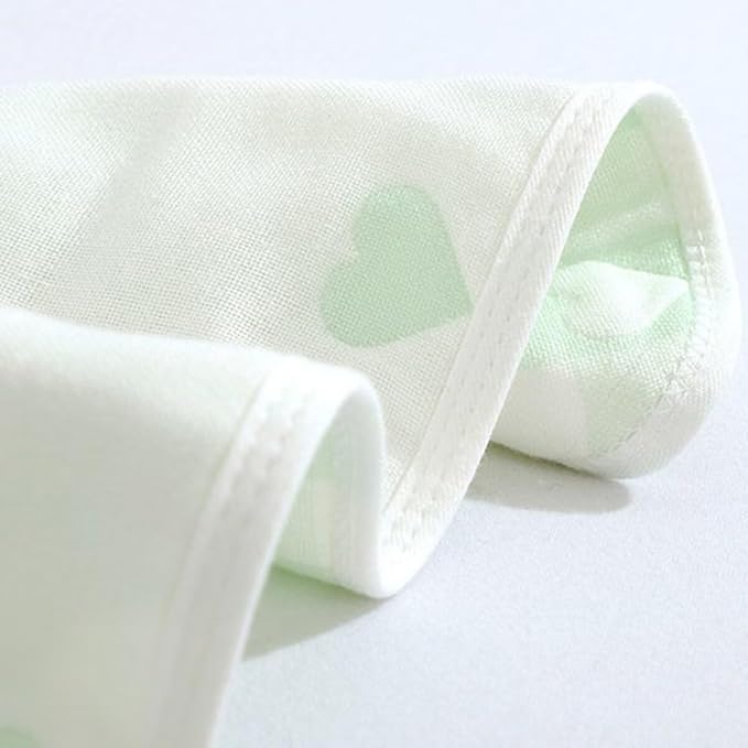 Baby Crib Blanket for Boys and Girls 3 Layer Muslin Cotton Bed Blanket with Lovely Heart Pattern Soft Children Checkered Bedding Breathable and Skin-Friendly