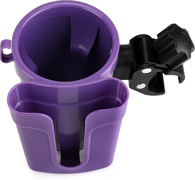 Accmor Stroller Cup Holder with Phone Keys Holder, 3-in-1 Universal Cup Holder, Drinks Bottle Holder for Stroller, Bike, Wheelchair, Walker, Scooter