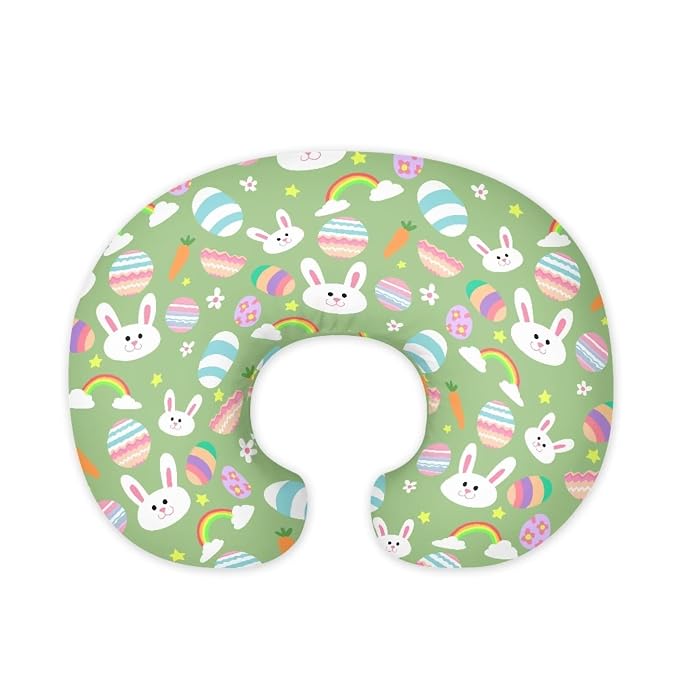 Rabbit Eggs Nursing Pillow Covers Slipcovers for Breastfeeding Moms, Ultra Soft Breathable Feeding Pillow Slipcover for Baby Boy Girl