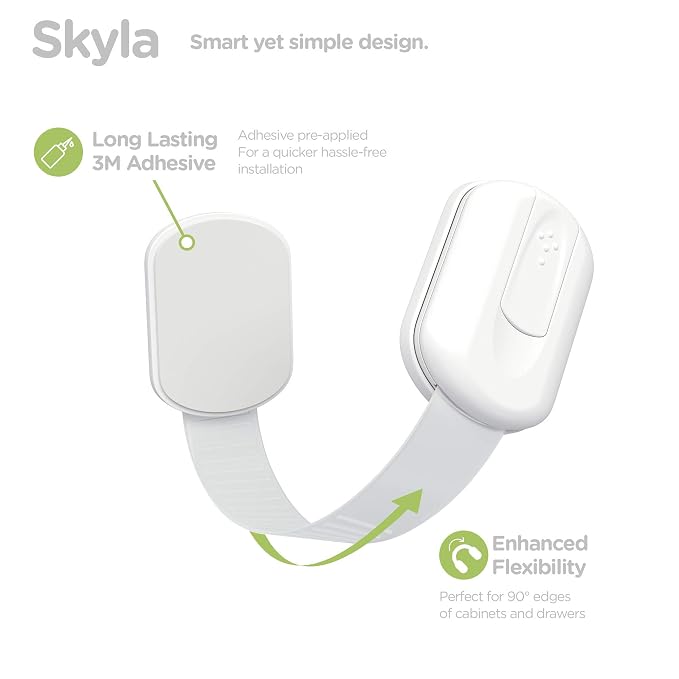 Baby Proof Strap Locks (20-Pack) by Skyla Homes - No Tools or Screws Needed, Wipes Included - Multipurpose Cabinet Locks for Child Safety