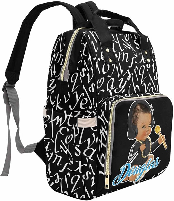 M YESCUSTOM Personalized Diaper Bag for Custom Mommy Nursing Daypack with Large Capacity for Travel Birthday Gift for Women