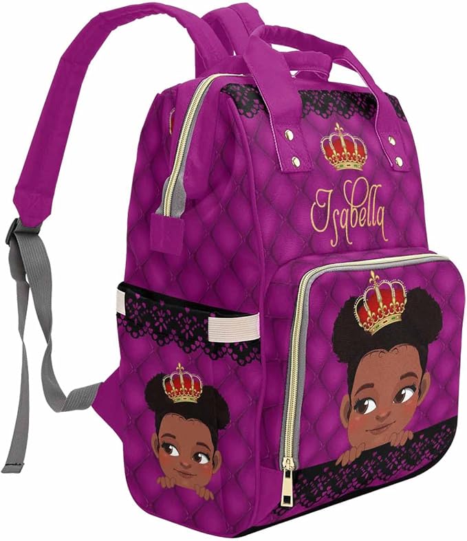 M YESCUSTOM Personalized Name Diaper Bag for Women Custom Nursing Nappy Bag Waterproof Nappy Travel Daypack for Mom Gifts