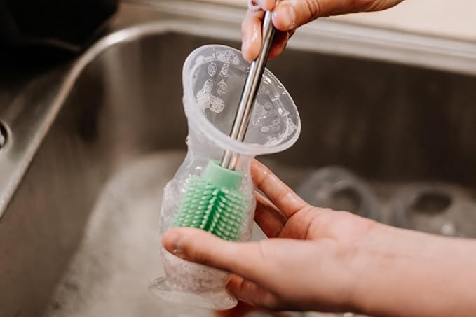 Haakaa Silicone Cleaning Brush ??Household Cleaning Brushes for Bottles and Crevices ??Food-Grade Silicone: Dishwasher Safe