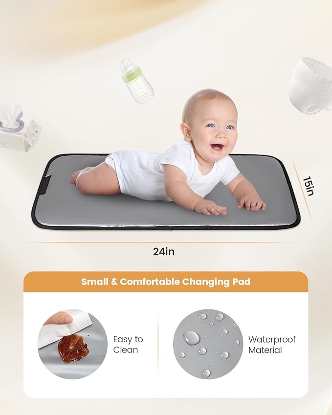 LOVEVOOK Small Diaper Bag Backpack, Mini Baby Bag for Girl Boy with Changing Pad, Diaper Backpack for Mom Dad with Stroller Buckles
