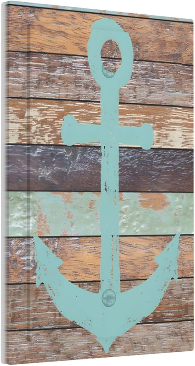 Timeworn Marine Weathered Wood Rustic Nautical Anchor Light Switch Cover Plate 1 Gang No Device Blank Electrical Wall Plates Faceplate Decorative Switch Plate Covers for Farmhouse Home Decor