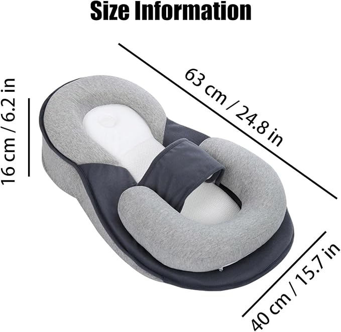 Baby Lounger Pillow - Infant Support Cushion for Newborn, Feeding Reflux Pillow for Baby Bottle Feeding, Tummy Time