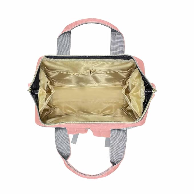InterestPrint Personalized Mommy Nappy Bag with Name, Custom Pink Funny Font Diaper Bags Customized Nursing Bag Fashion Fashion Shoulder Bag Casual Daypack Bag for Travel Outside