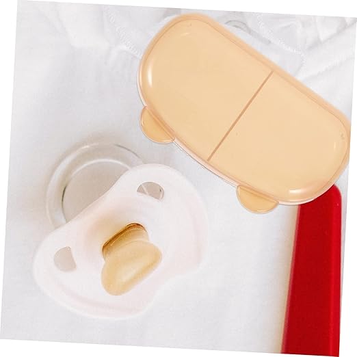 5-Pack Lidded Pacifier Storage Box Portable Soother Container for Infants Travel-Friendly Protective Baby Pacifier Case Lid