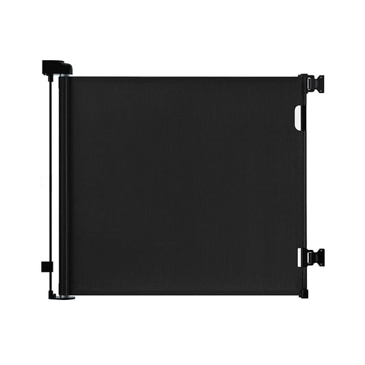 Retractable Baby Gate,Mesh Baby Gate or Mesh Dog Gate,33" Tall,Extends up to 71" Wide,Child Safety Gate for Doorways,Stairs,Hallways,Indoor/Outdoor（Black,33"x71"）