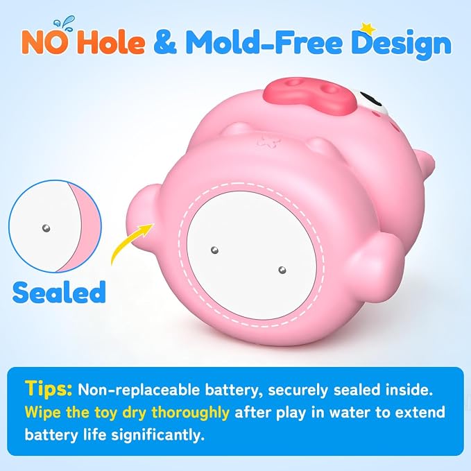 6 Packs Light Up Bath Toys for Kids Ages 1-3, Farm Animals Bathtub Toys for Toddlers 2-4, Water Pool Toys for 1 2 3 Year Old Boys Girls Babies 12-18 Months Gifts