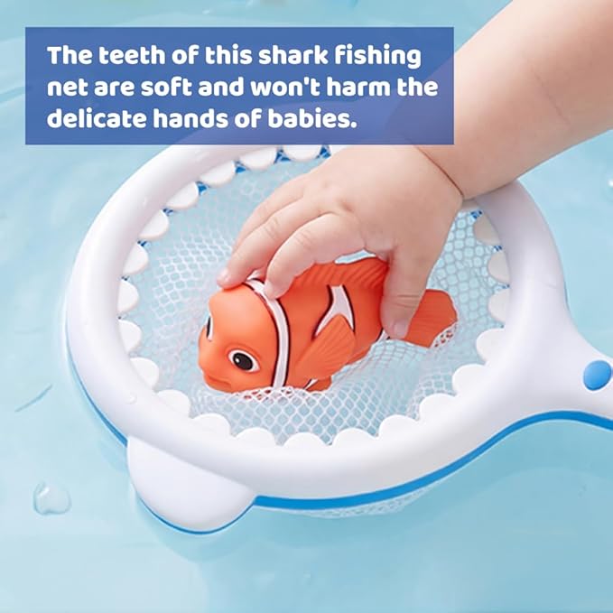 Baby Bath Toys for Kids Ages 1-3, No Hole Water Toys for 6-12 Months Infants and Toddlers, Baby Shark Toys for Pool, Bathtub, Beach, Shower, Boys Girls Gifts with Storage Bag
