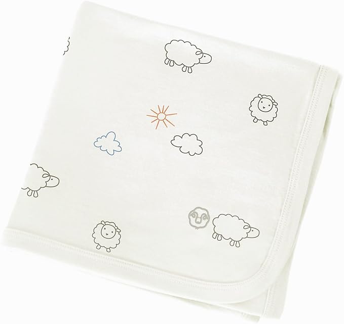 Woolino Baby Swaddle Blanket, 100% Merino Wool Receiving Blanket for Boys & Girls, Swaddles for Newborns 0-3 Months, Sheep