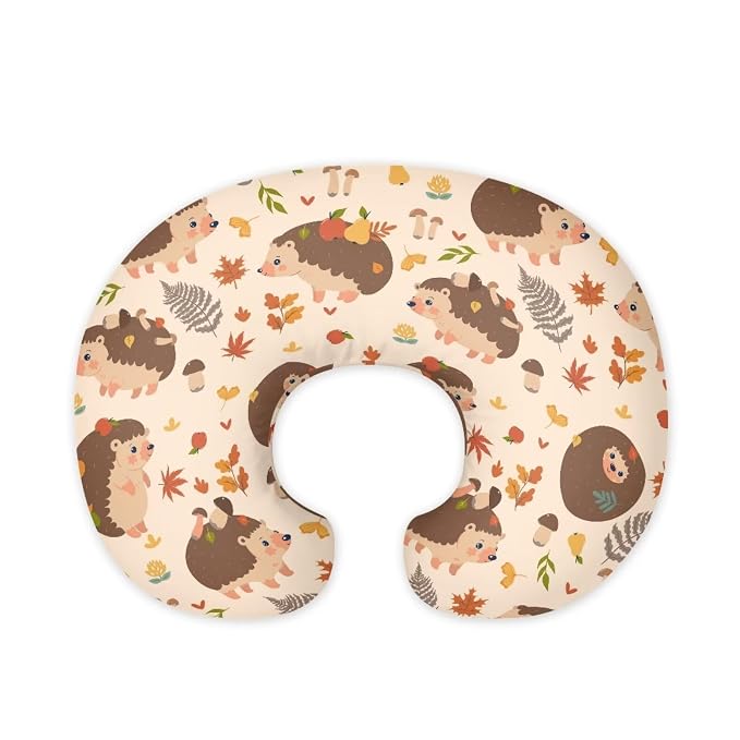 Nursing Pillow Cover Hedgehogs Breast Feeding Pillows for Babies Boys & Girls Soft Breathable Nursing Pillow Case U Shaped Nursing Pillow Slipcovers for Breastfeeding Mom